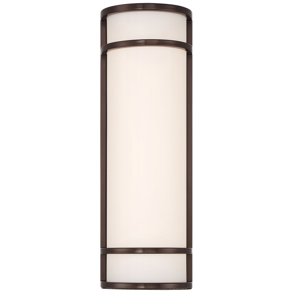 Cove Dual Voltage Emergency Battery Backup Outdoor LED Wall Mount, Bronze