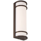 Cove Dual Voltage Emergency Battery Backup Outdoor LED Wall Mount, Bronze
