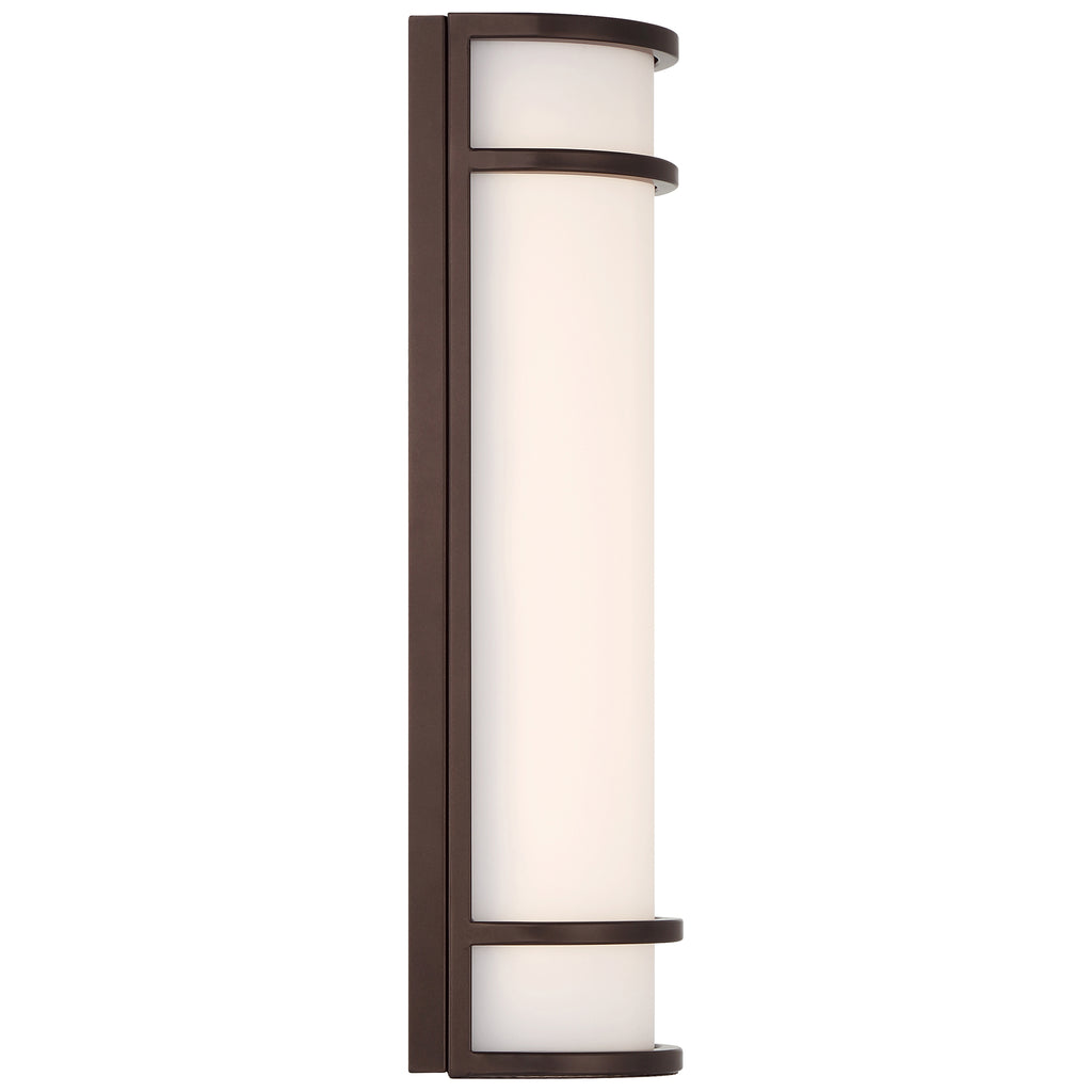 Cove Dual Voltage Emergency Battery Backup Outdoor LED Wall Mount, Bronze