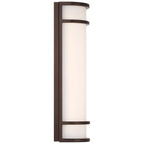 Cove Dual Voltage Emergency Battery Backup Outdoor LED Wall Mount, Bronze