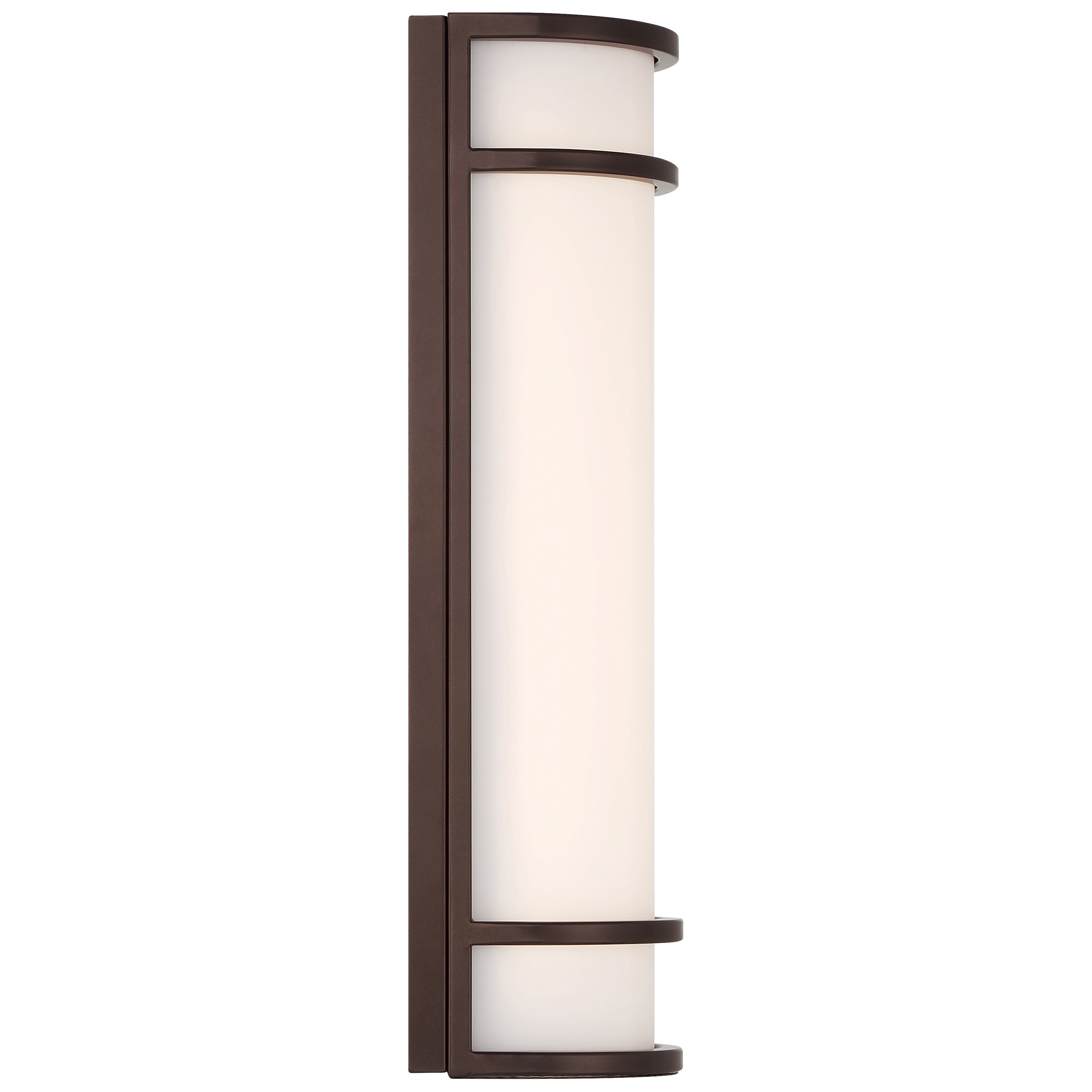 Cove Dual Voltage Emergency Battery Backup Outdoor LED Wall Mount, Bronze