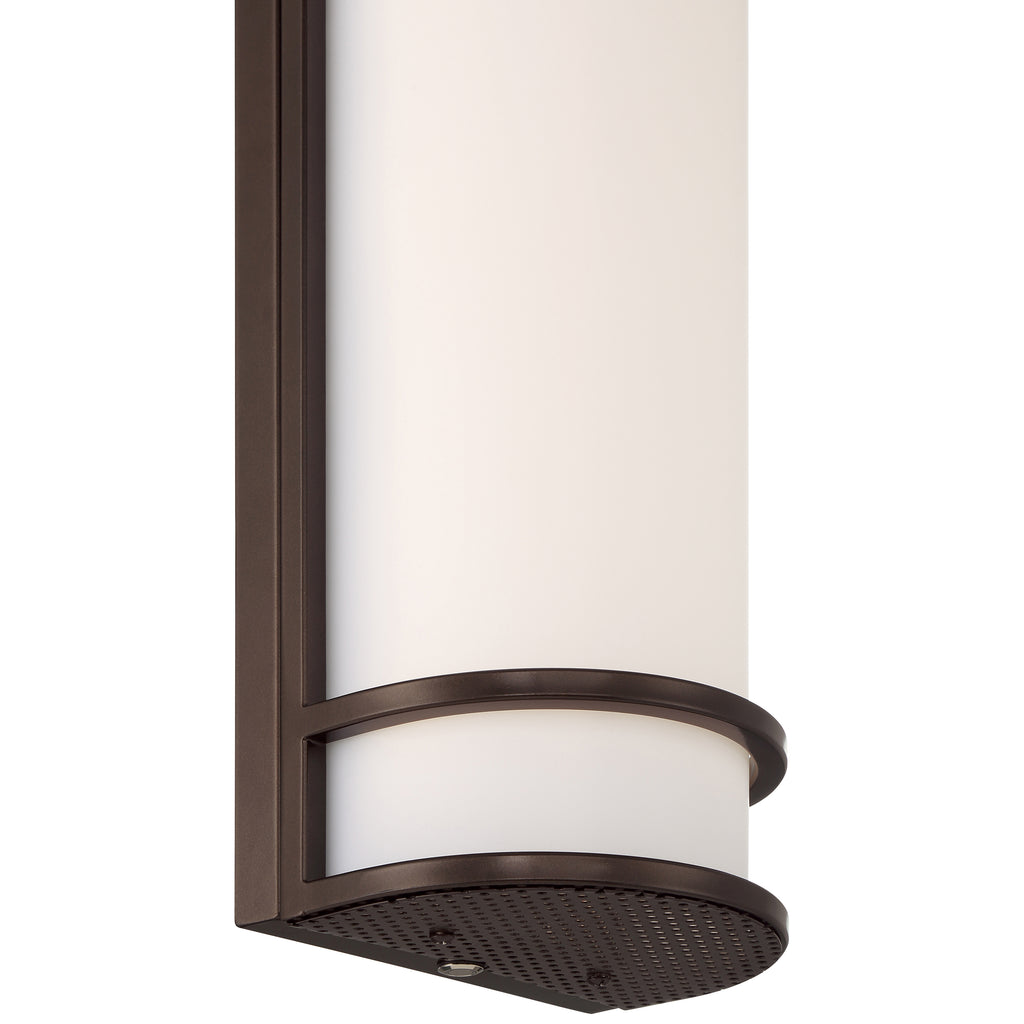 Cove Dual Voltage Emergency Battery Backup Outdoor LED Wall Mount, Bronze