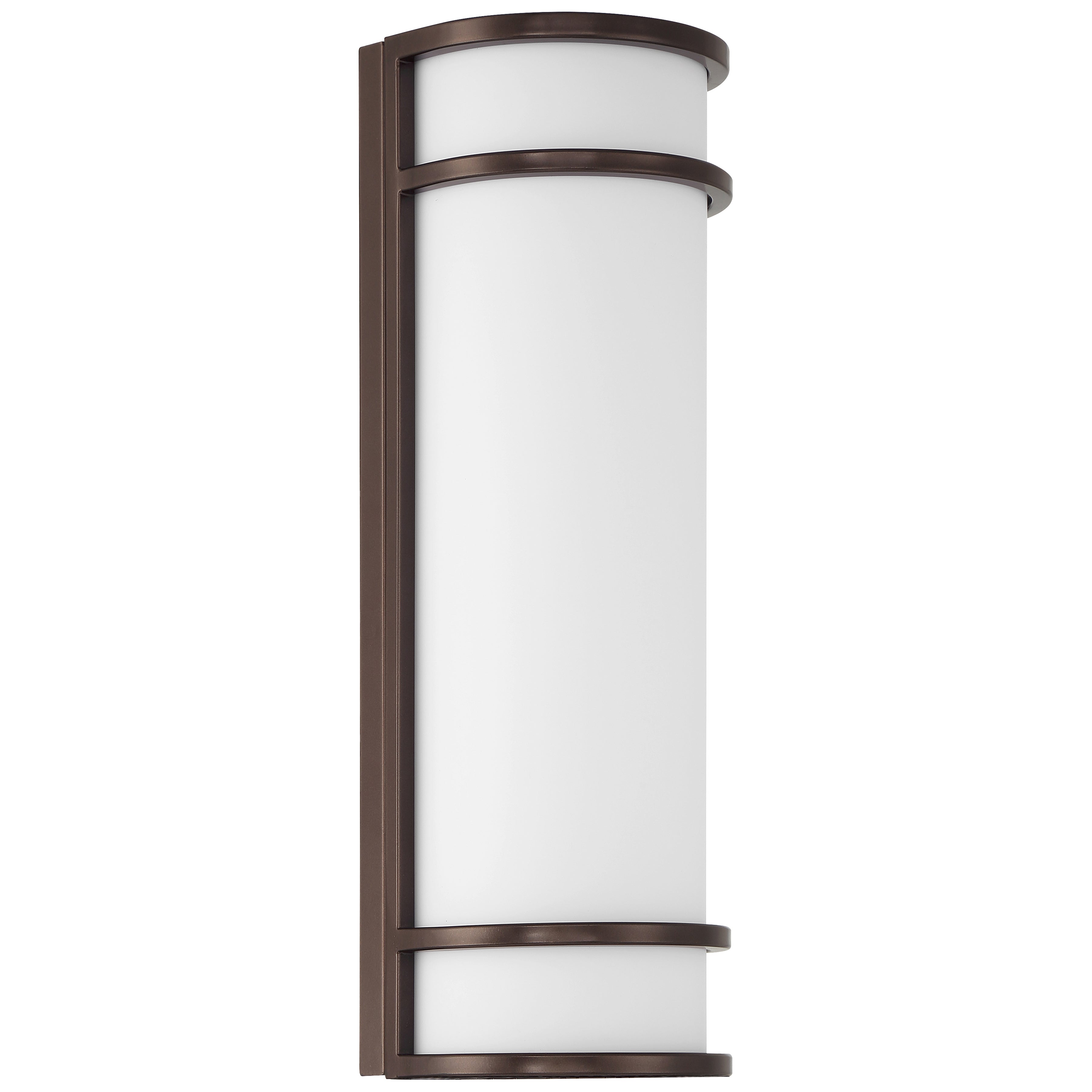 Cove Dual Voltage Emergency Battery Backup Outdoor LED Wall Mount, Bronze