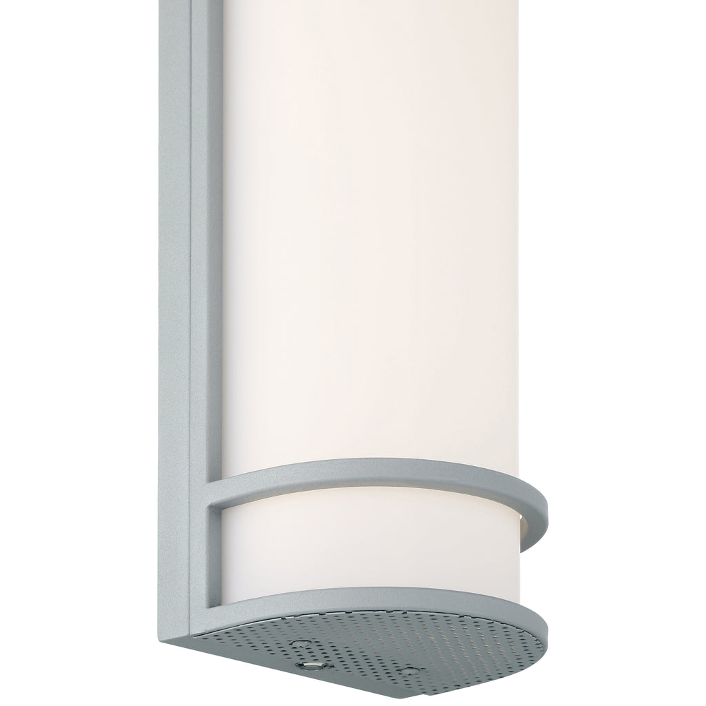 Cove Dual Voltage Emergency Battery Backup Outdoor LED Wall Mount, Satin