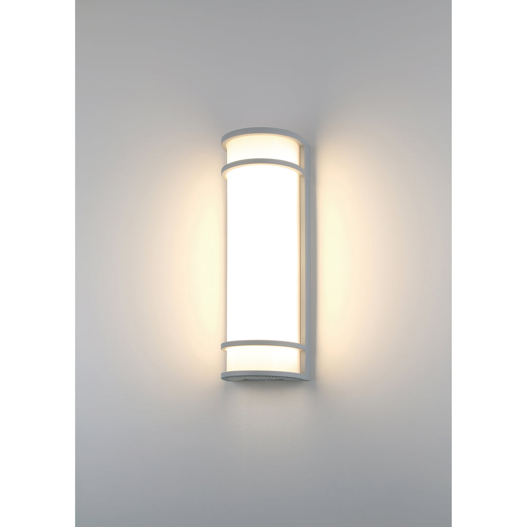 Cove Dual Voltage Emergency Battery Backup Outdoor LED Wall Mount, Satin