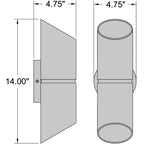 Access Lighting Marino Bi-Directional Outdoor LED Wall Mount, Black (20121LEDDMG), image 7