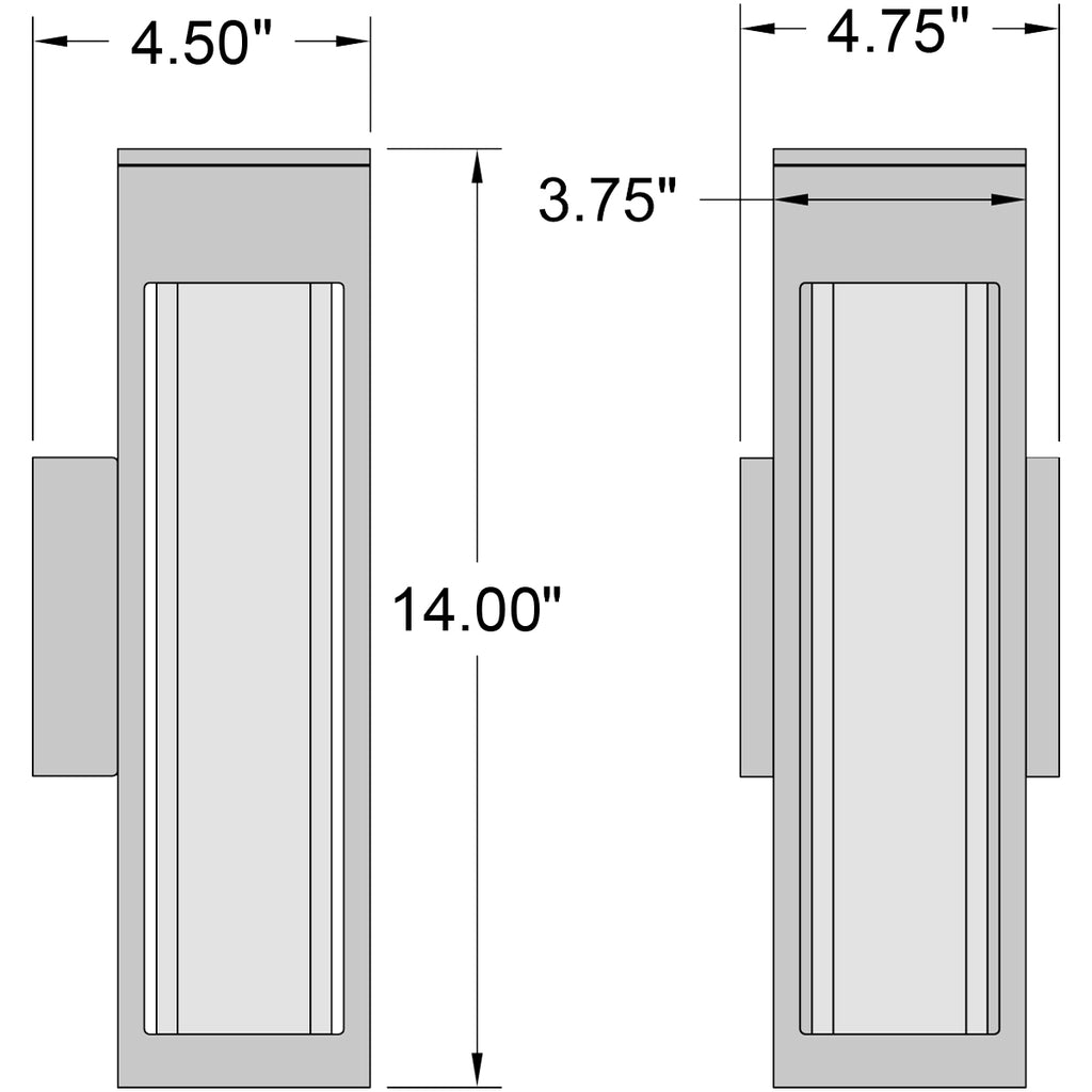 Access Lighting Soll Outdoor LED Wall Mount, 12W, image 8