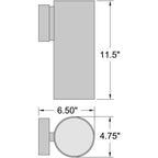 Access Lighting Matira 1 Light Outdoor LED Wall Mount, Black (20148LEDDMGLP), image 7