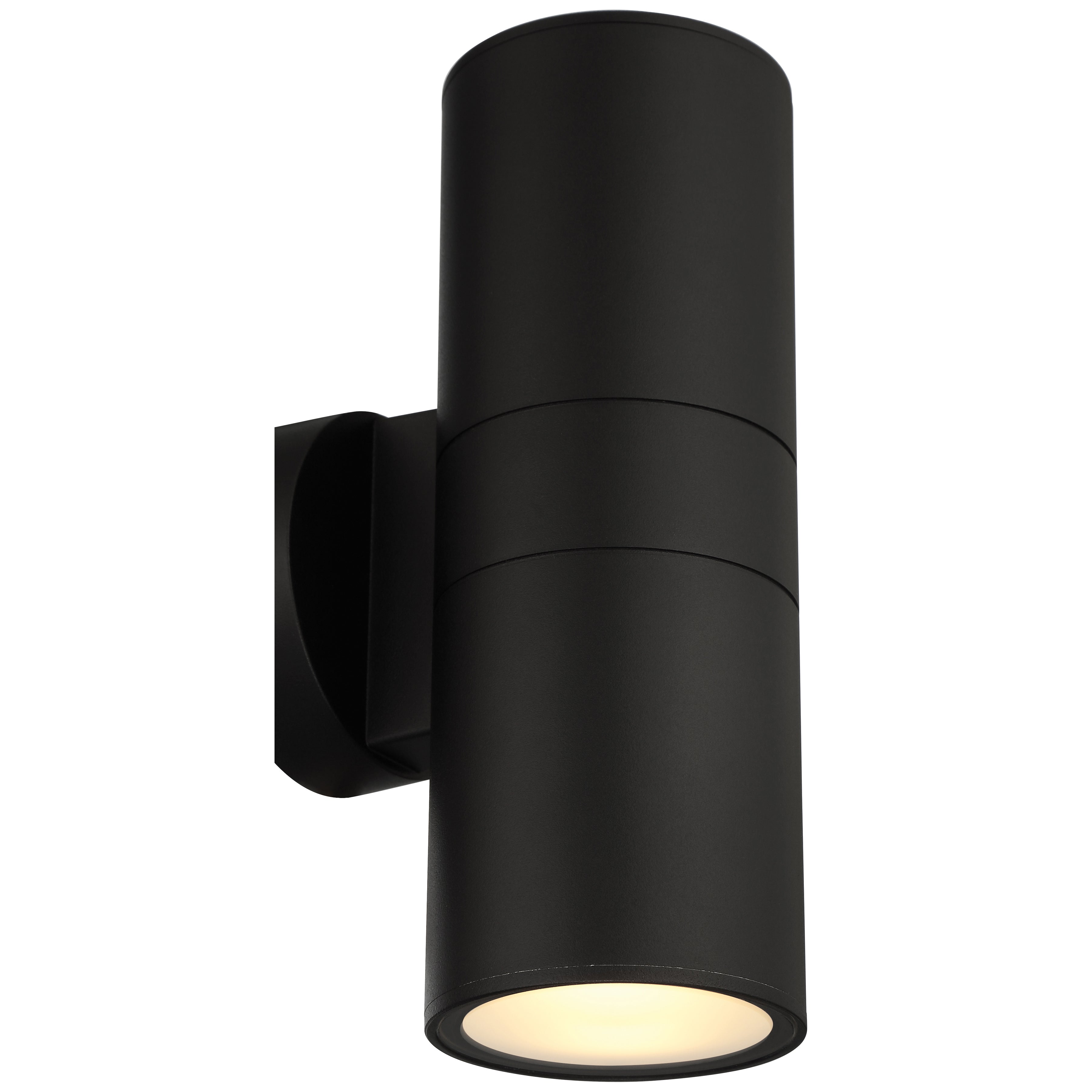 Matira Dual Bi-Directional Outdoor LED Wall Mount, Black
