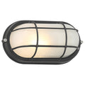 Nauticus Dual Mount 1 Light Outdoor LED Bulkhead, Black / 8"