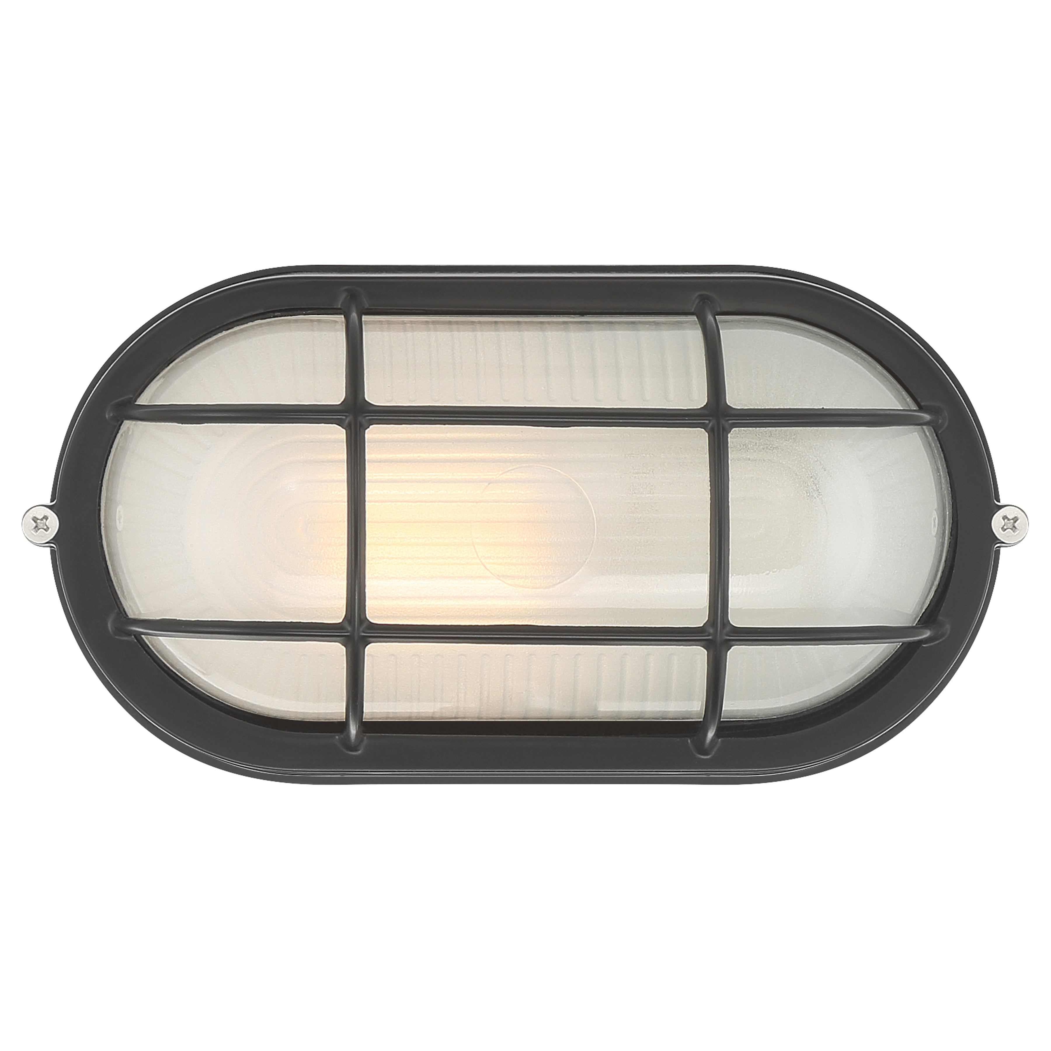 Nauticus Dual Mount 1 Light Outdoor LED Bulkhead, Black / 8"