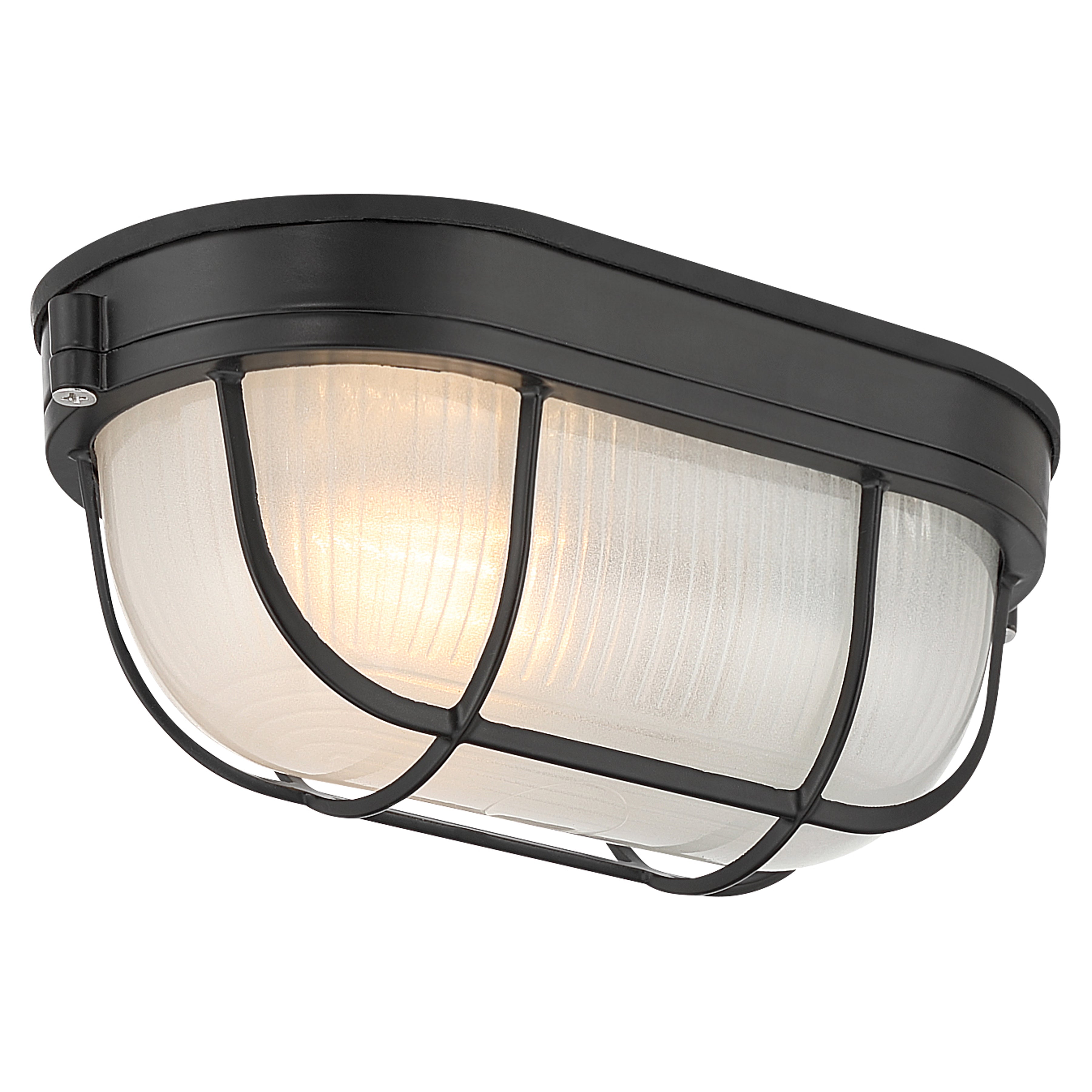 Nauticus Dual Mount 1 Light Outdoor LED Bulkhead, Black / 8"