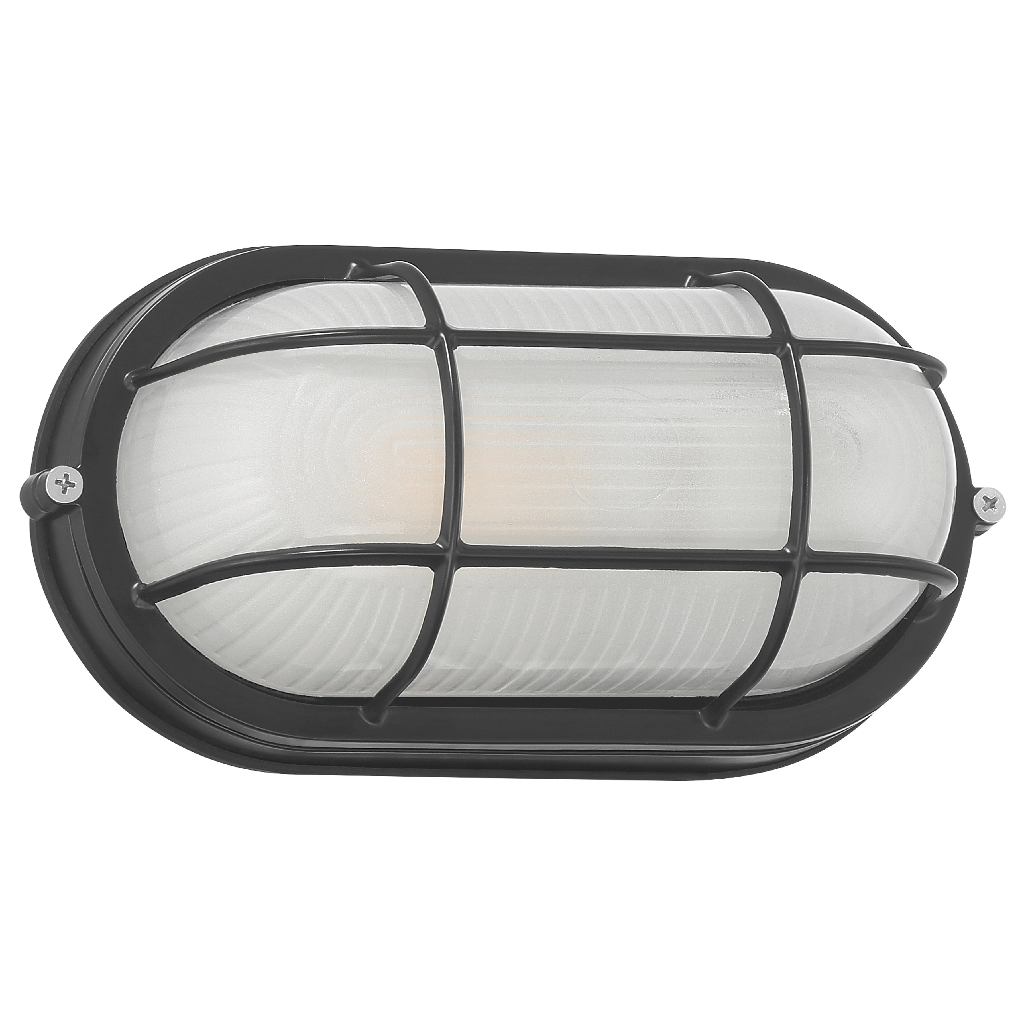 Nauticus Dual Mount 1 Light Outdoor LED Bulkhead, Black / 8"