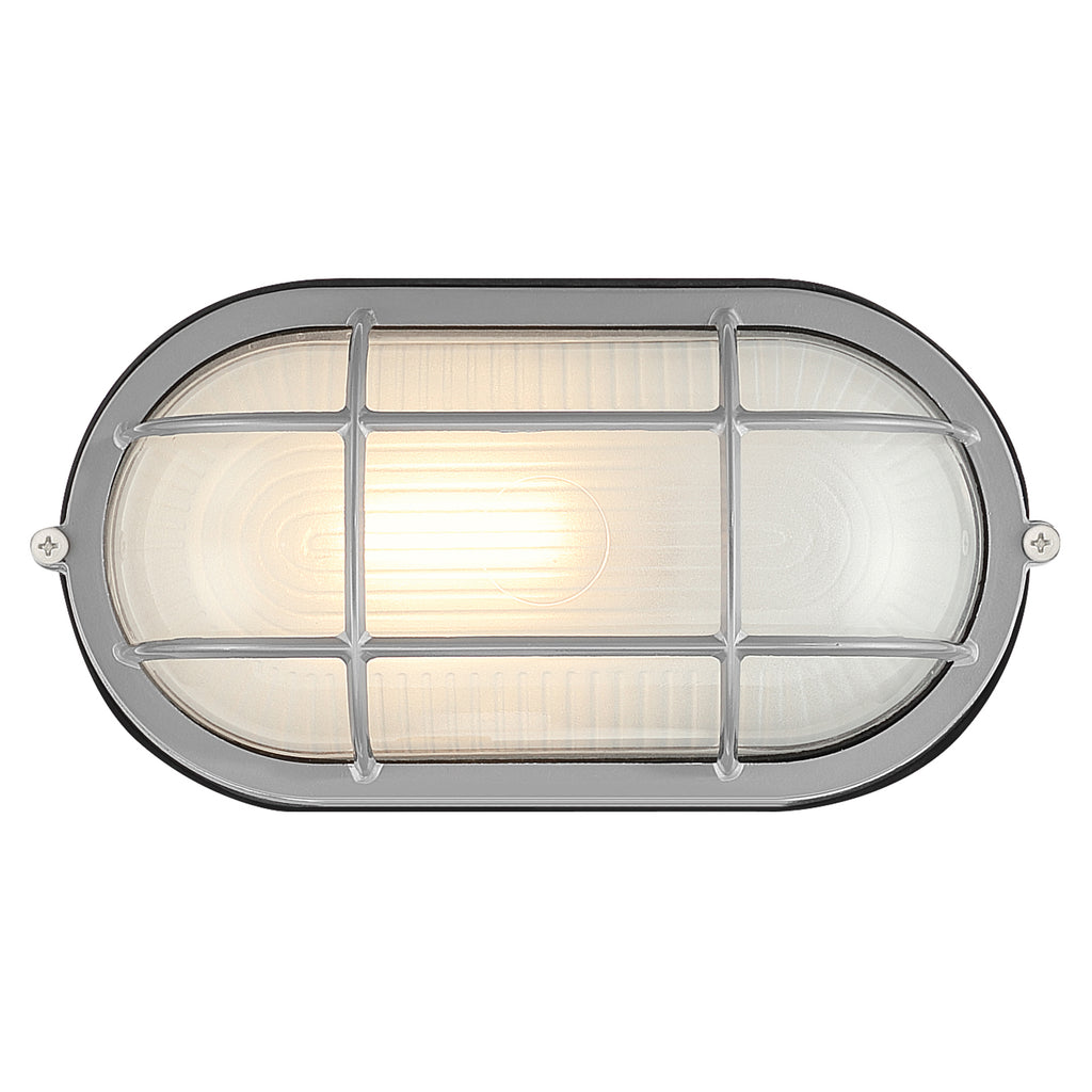 Nauticus Dual Mount 1 Light Outdoor Bulkhead, Satin / 11" / 60W