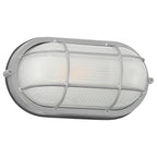 Nauticus Dual Mount 1 Light Outdoor Bulkhead, Satin / 11" / 60W