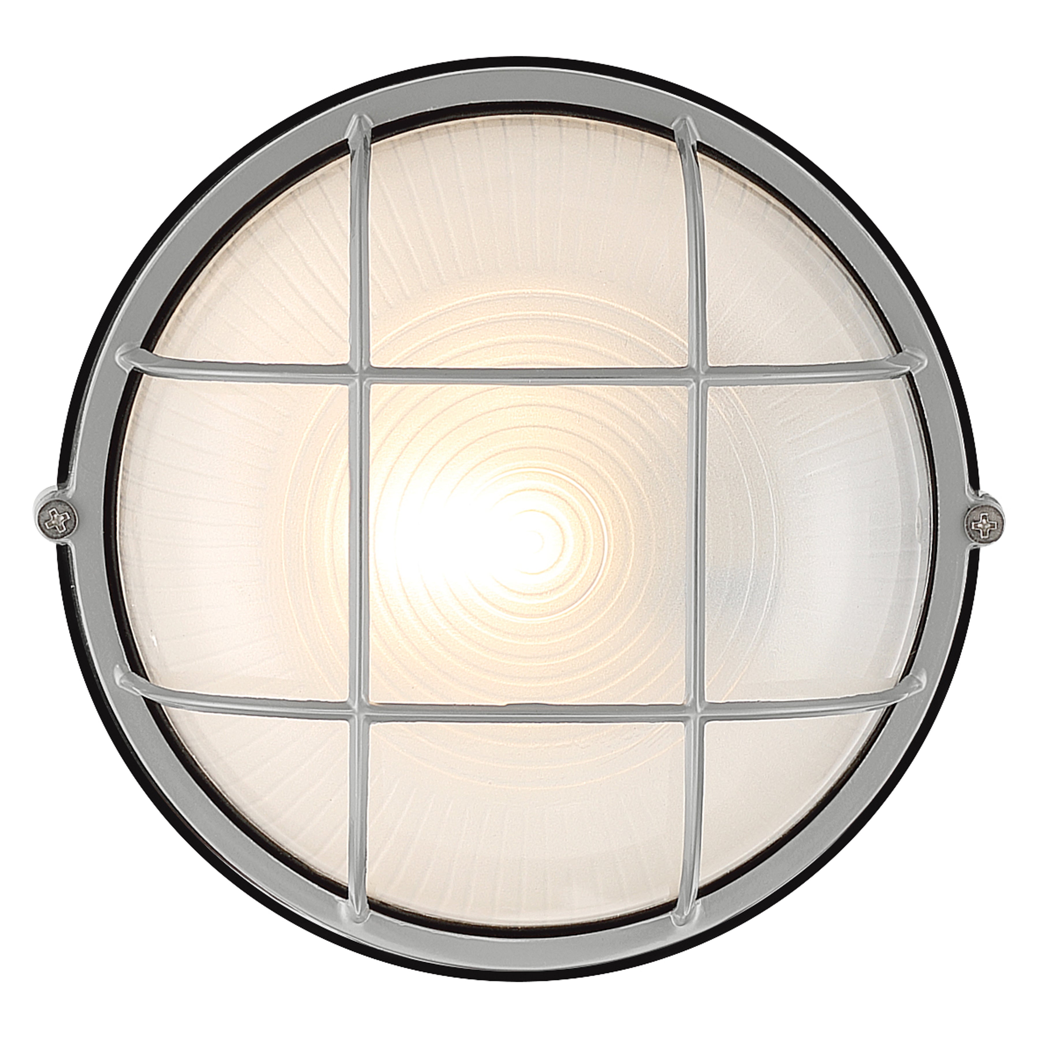 Nauticus Round Dual Mount 1 Light Outdoor LED Bulkhead, Satin (20196LEDDMGLP)