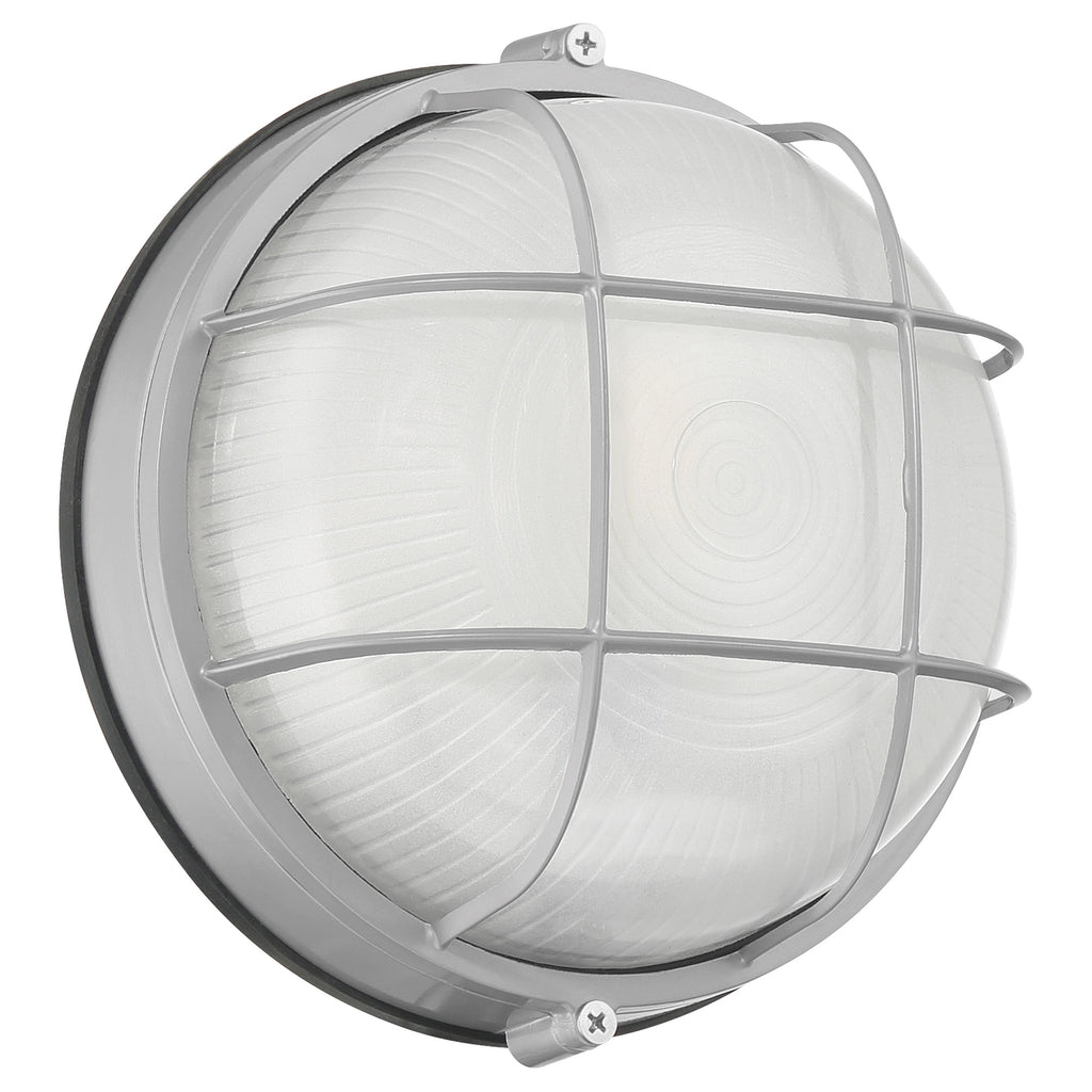 Nauticus Round Dual Mount 1 Light Outdoor LED Bulkhead, Satin (20196LEDDMGLP)