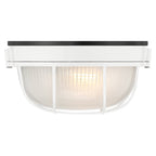 Nauticus Round Dual Mount 1 Light Outdoor LED Bulkhead, White (20196LEDDMGLP)