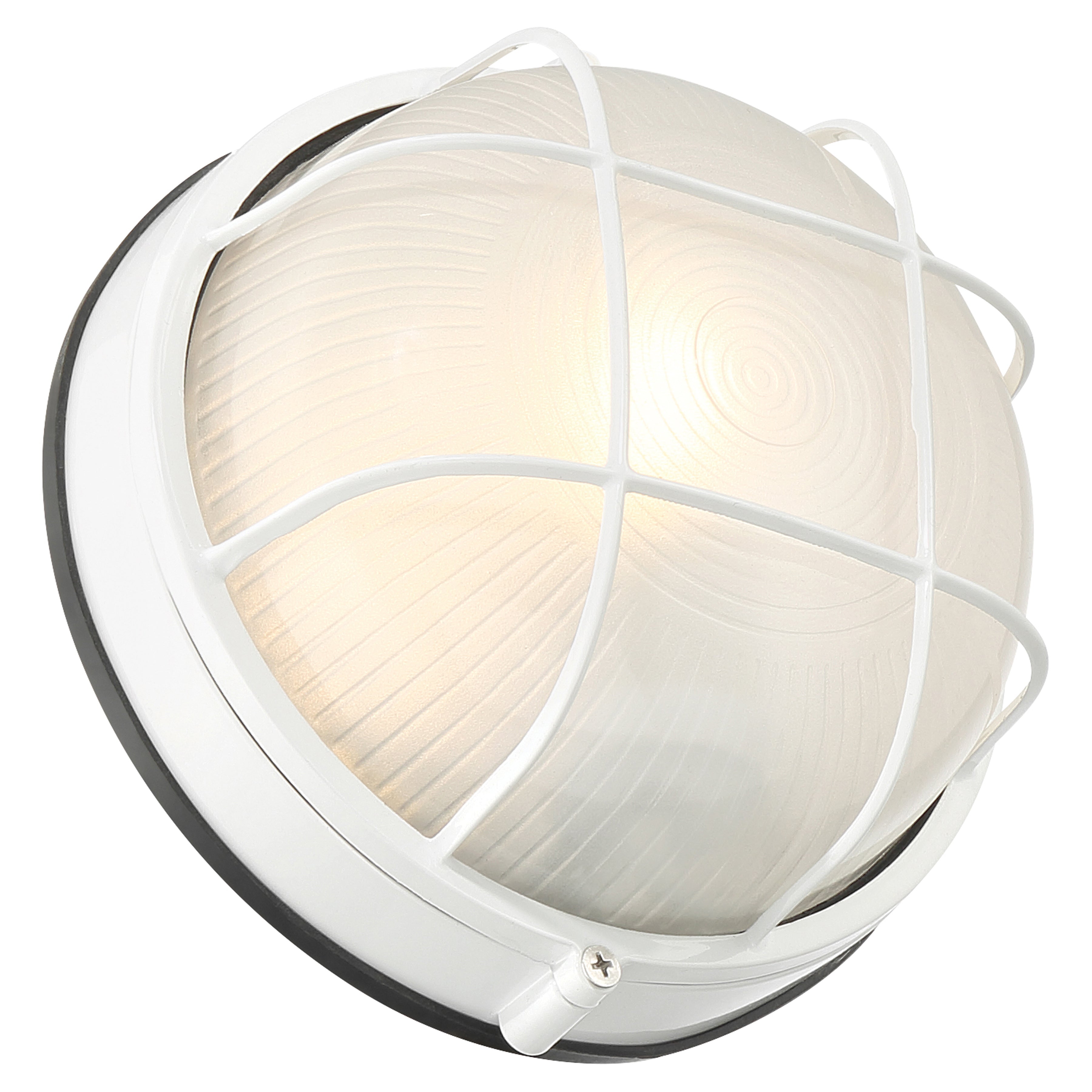 Nauticus Round Dual Mount 1 Light Outdoor LED Bulkhead, White (20196LEDDMGLP)