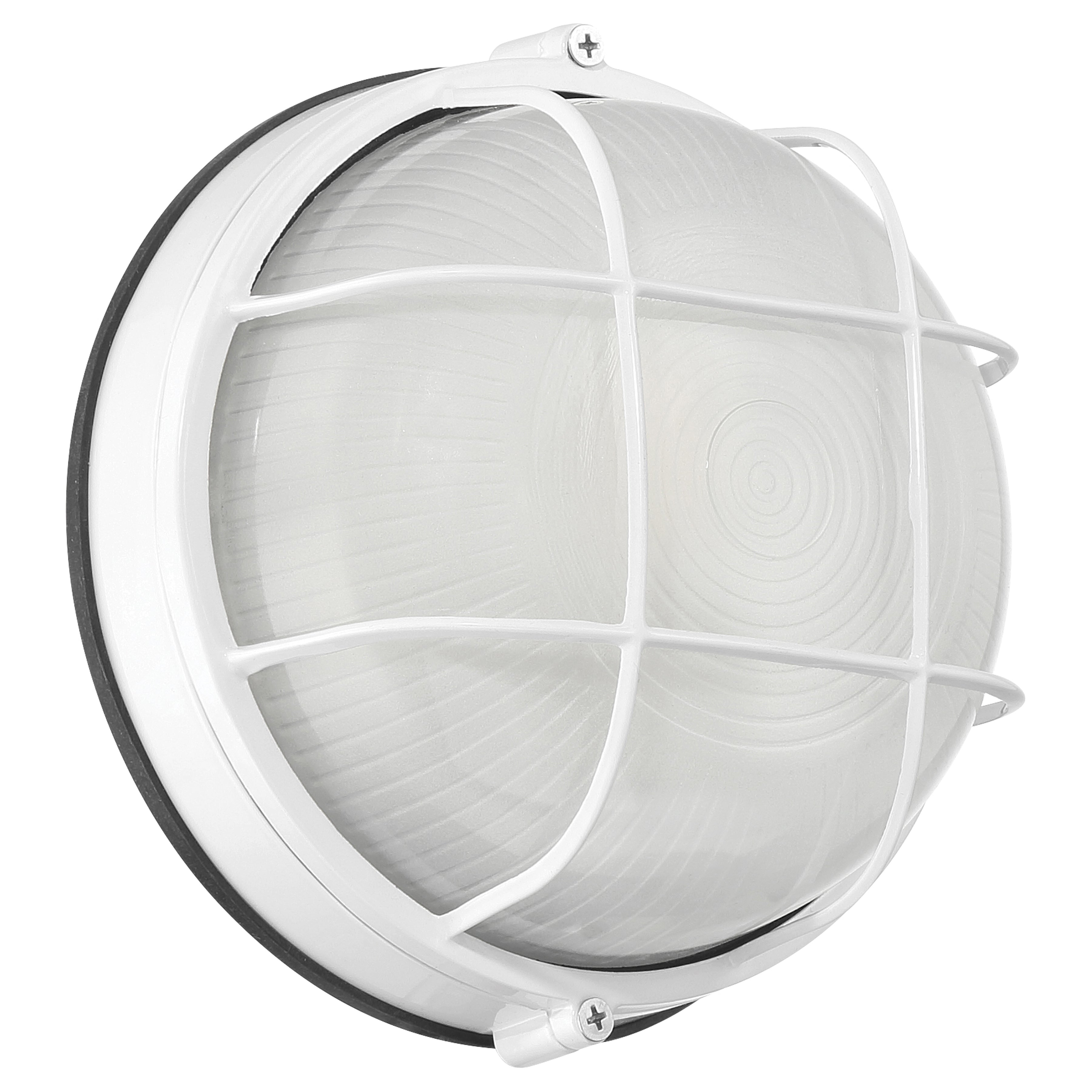 Nauticus Round Dual Mount 1 Light Outdoor LED Bulkhead, White (20196LEDDMGLP)