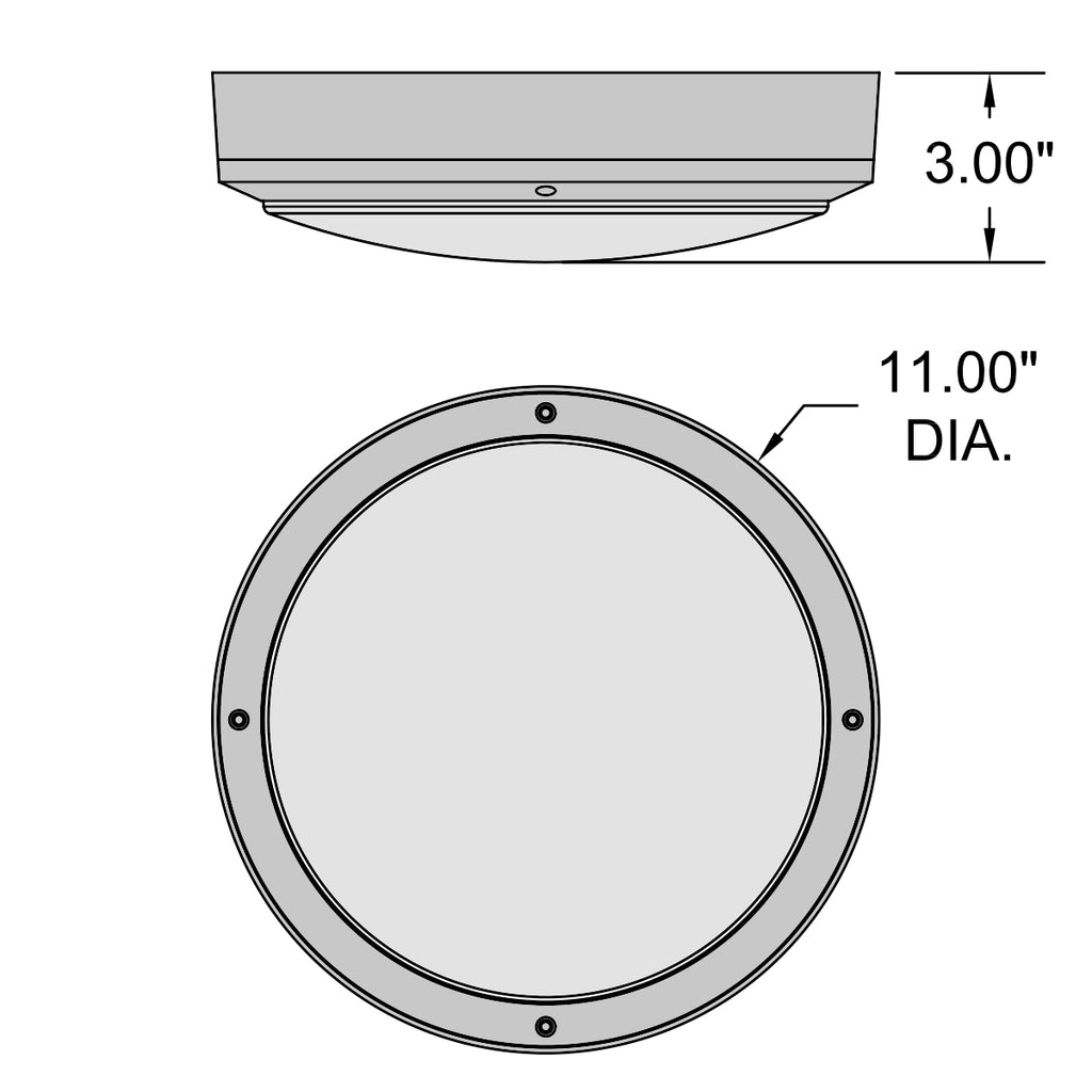 Access Lighting Rockaway Dual Voltage Outdoor LED Flush Mount, image 7