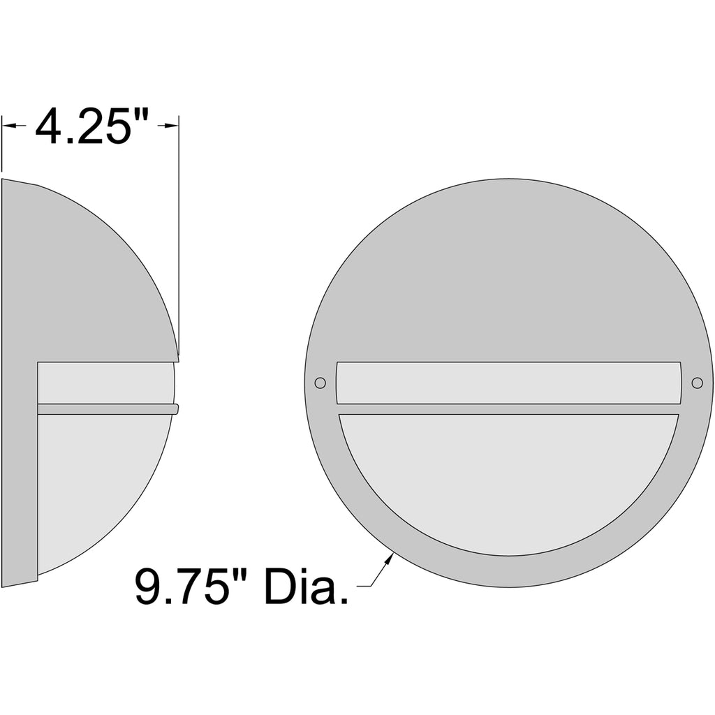 Access Lighting Clifton Outdoor LED Bulkhead, Satin, image 8