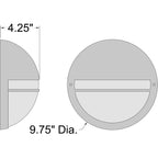 Access Lighting Clifton Outdoor LED Bulkhead, Satin, image 8
