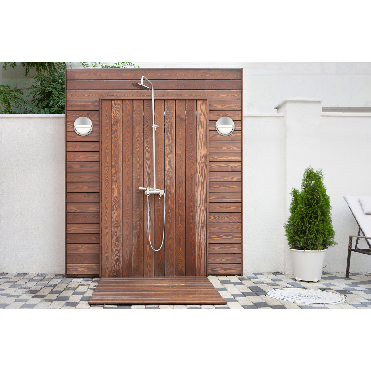 Access Lighting Clifton Outdoor LED Bulkhead, Satin, image 7