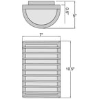 Access Lighting Bermuda 1 Light Outdoor LED Wall Mount, Black (20265LEDDMGLP), image 2
