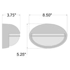 Access Lighting Clifton Oval Outdoor LED Bulkhead, Satin, image 7
