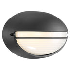 Clifton Oval Outdoor LED Bulkhead, Black