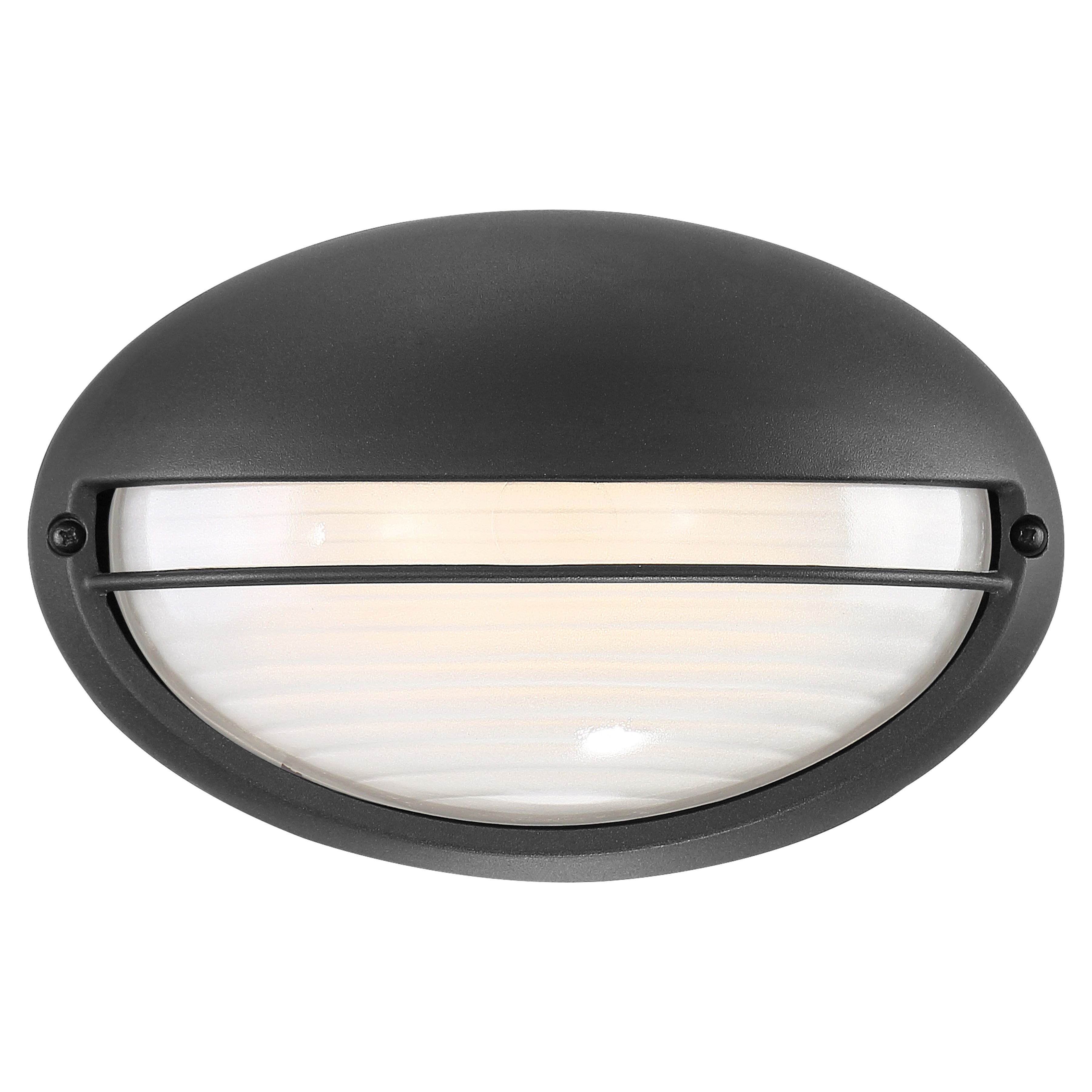 Clifton Oval Outdoor LED Bulkhead, Black