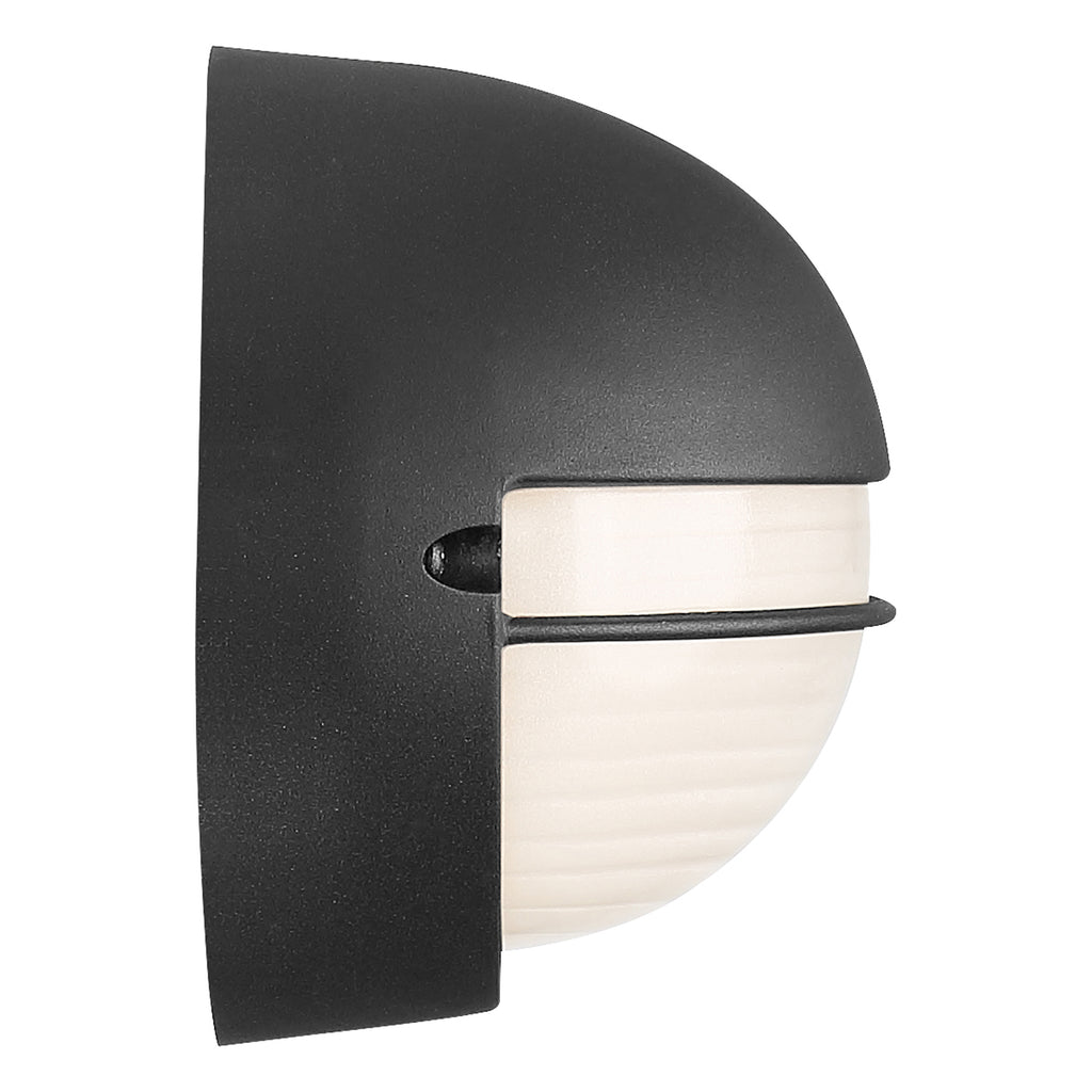 Clifton Oval Outdoor LED Bulkhead, Black