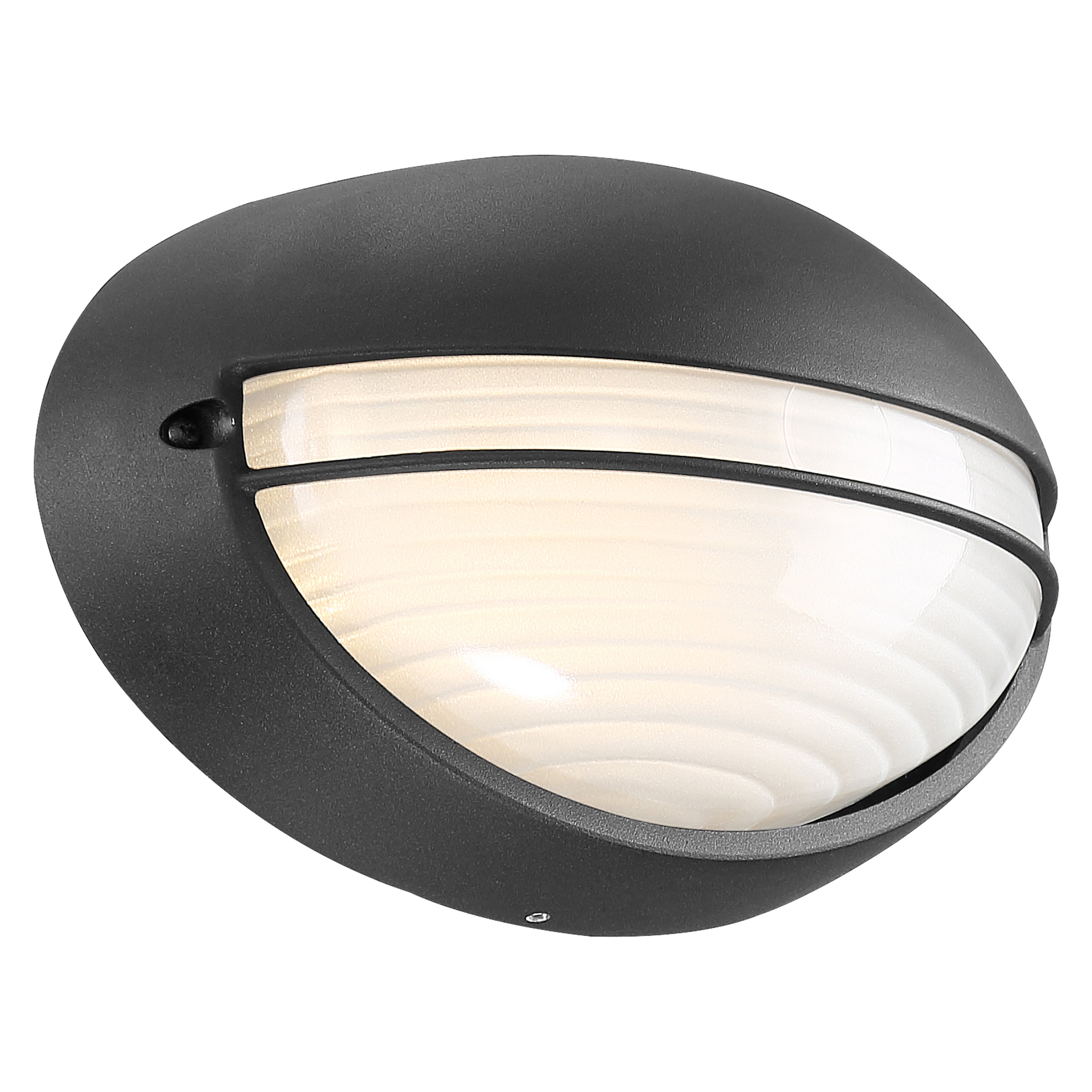 Clifton Oval Outdoor LED Bulkhead, Black