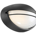 Clifton Oval Outdoor LED Bulkhead, Black
