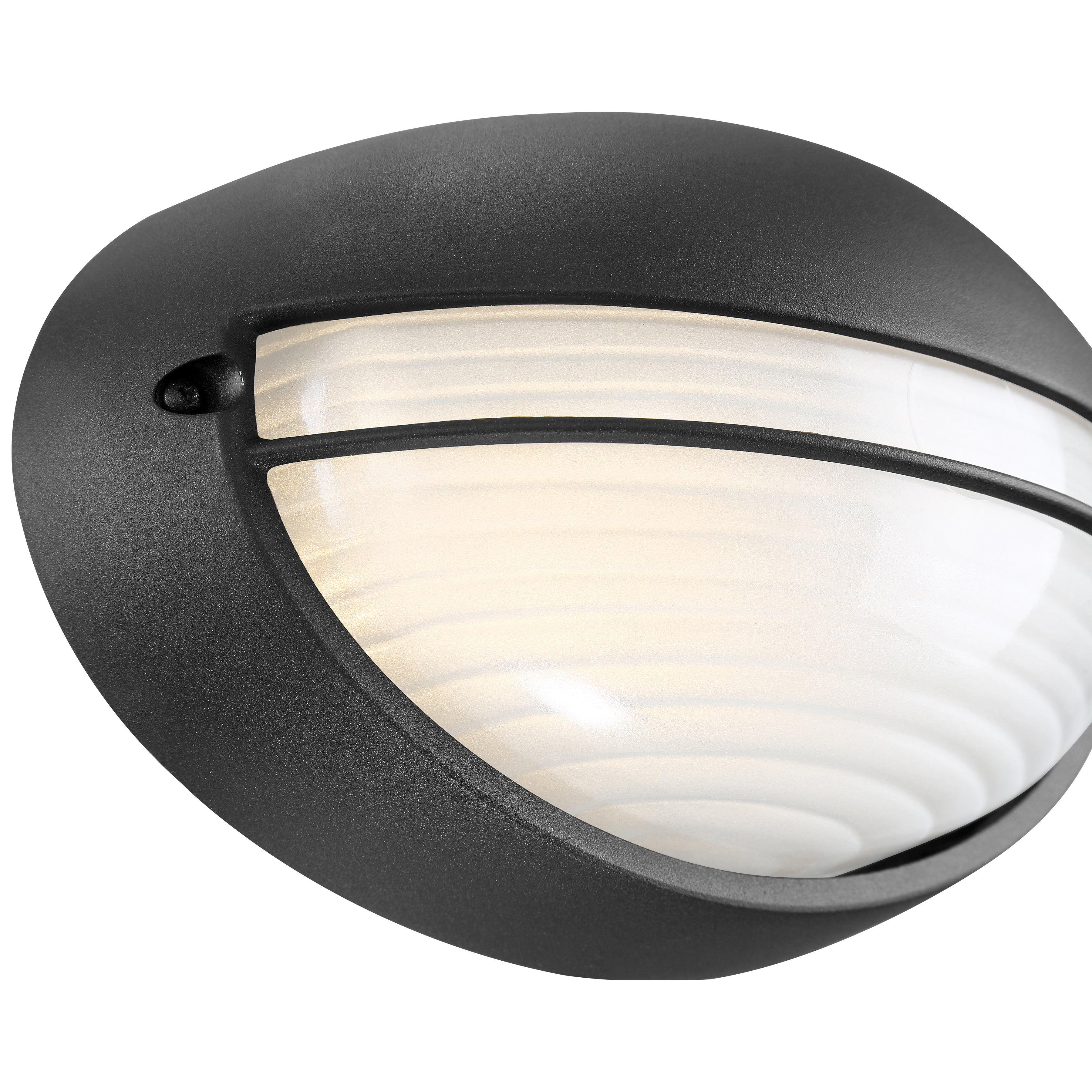Clifton Oval Outdoor LED Bulkhead, Black