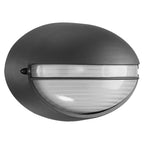 Clifton Oval Outdoor LED Bulkhead, Black