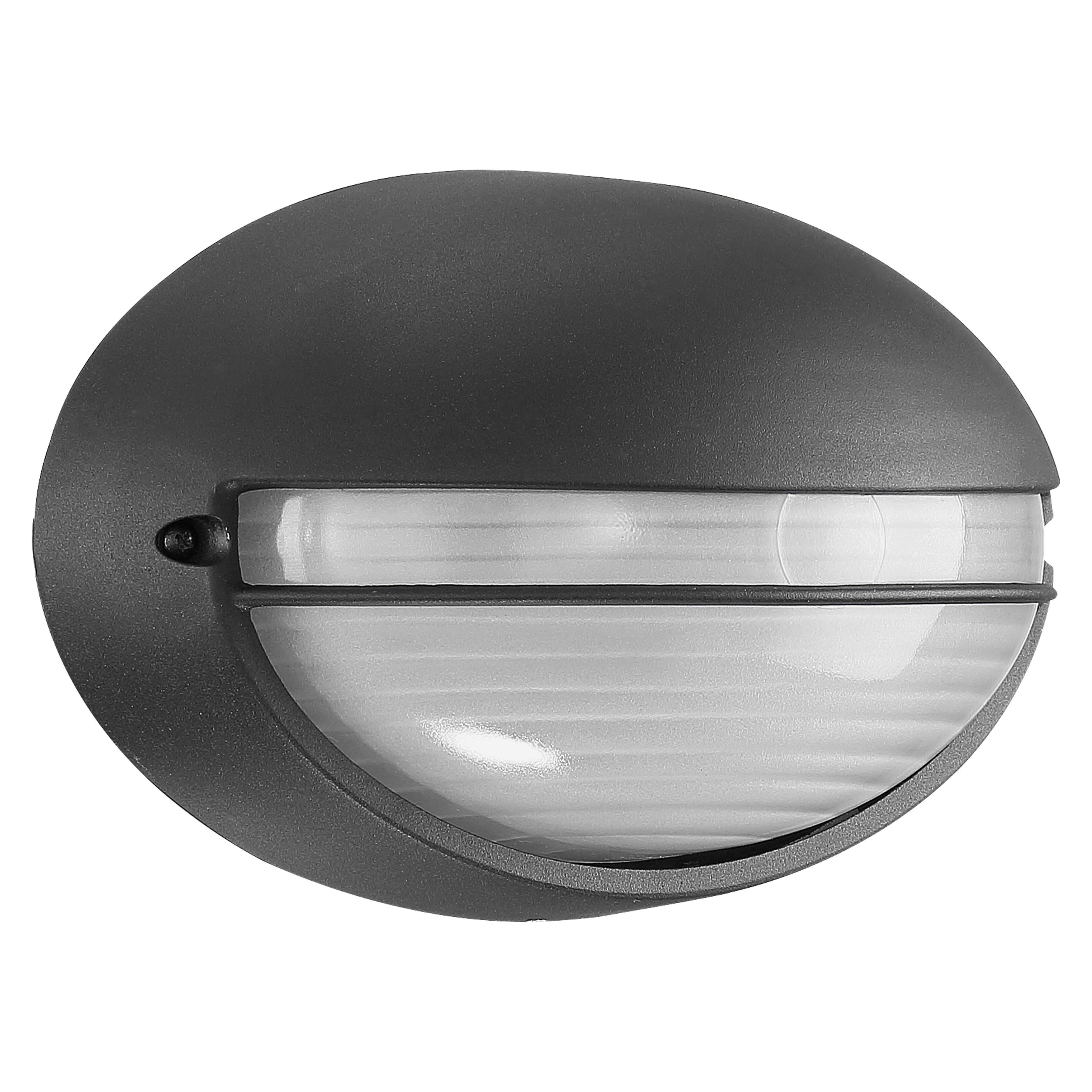 Clifton Oval Outdoor LED Bulkhead, Black