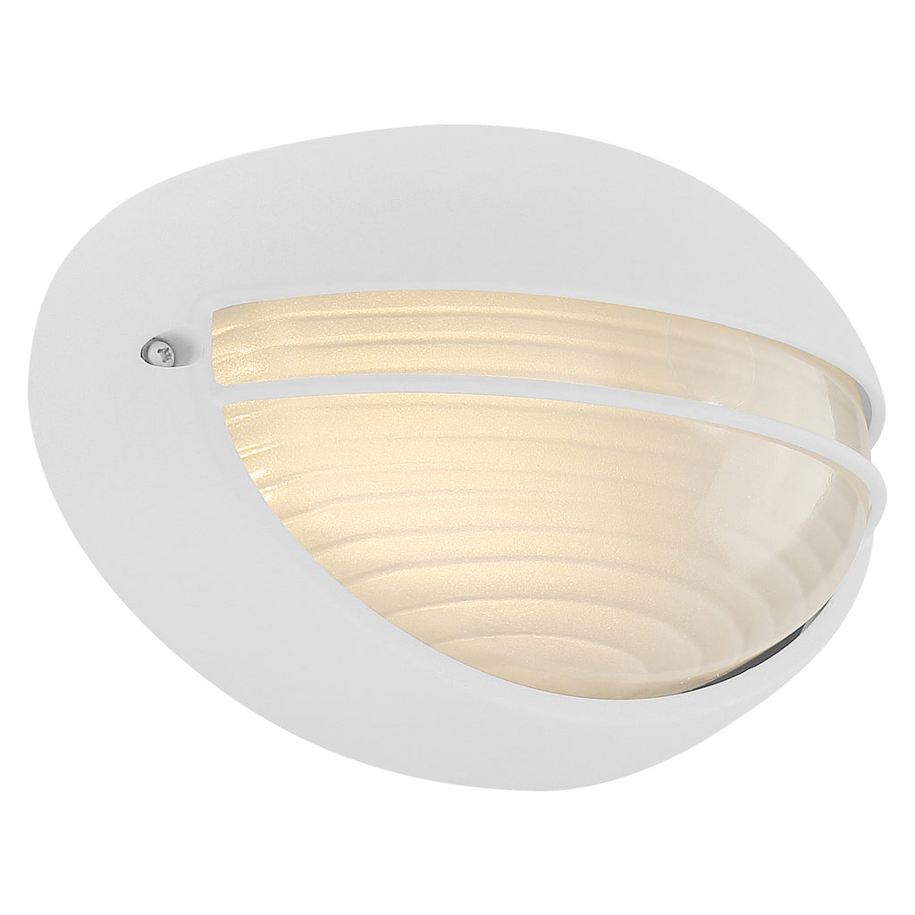 Clifton Oval Outdoor LED Bulkhead, White