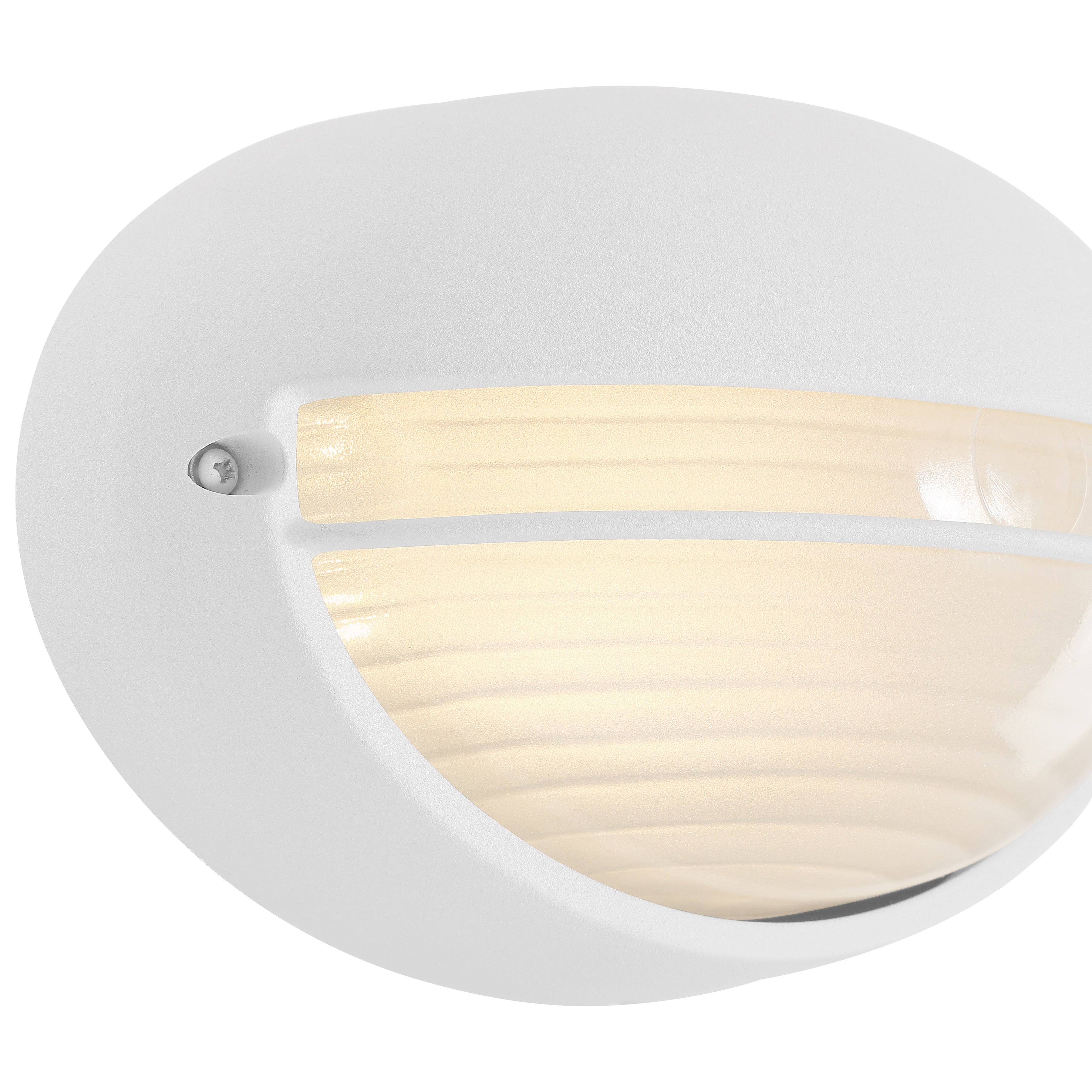 Clifton Oval Outdoor LED Bulkhead, White