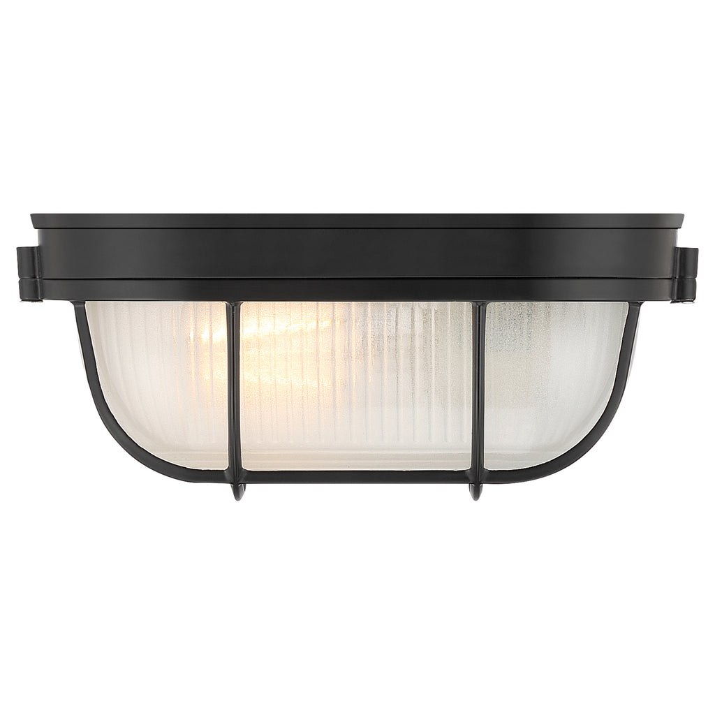 Nauticus Dual Mount 1 Light Outdoor Bulkhead, Black / 8.25" / 60W