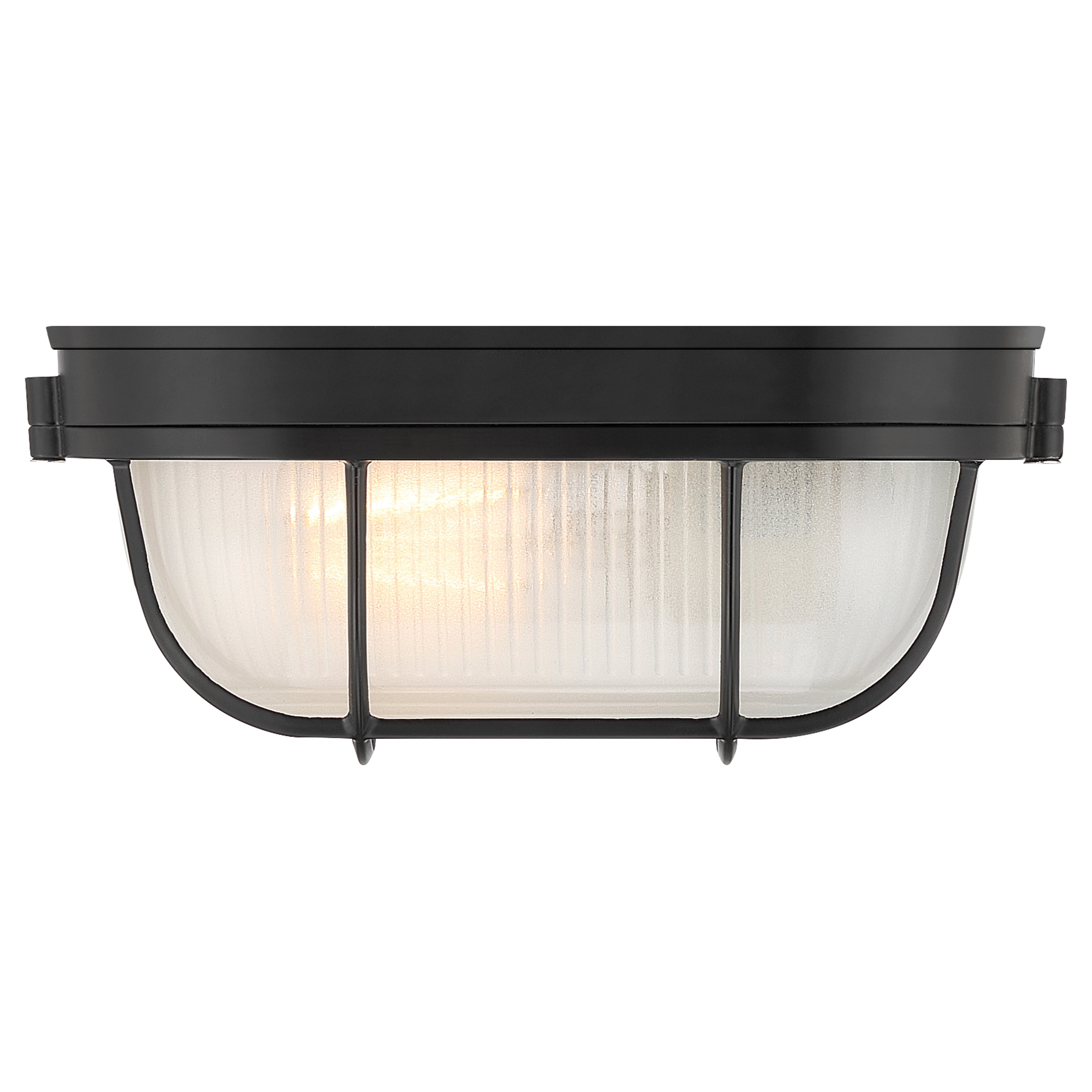 Nauticus Dual Mount 1 Light Outdoor Bulkhead, Black / 8.25" / 60W