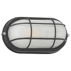Nauticus Dual Mount 1 Light Outdoor Bulkhead, Black / 8.25" / 60W