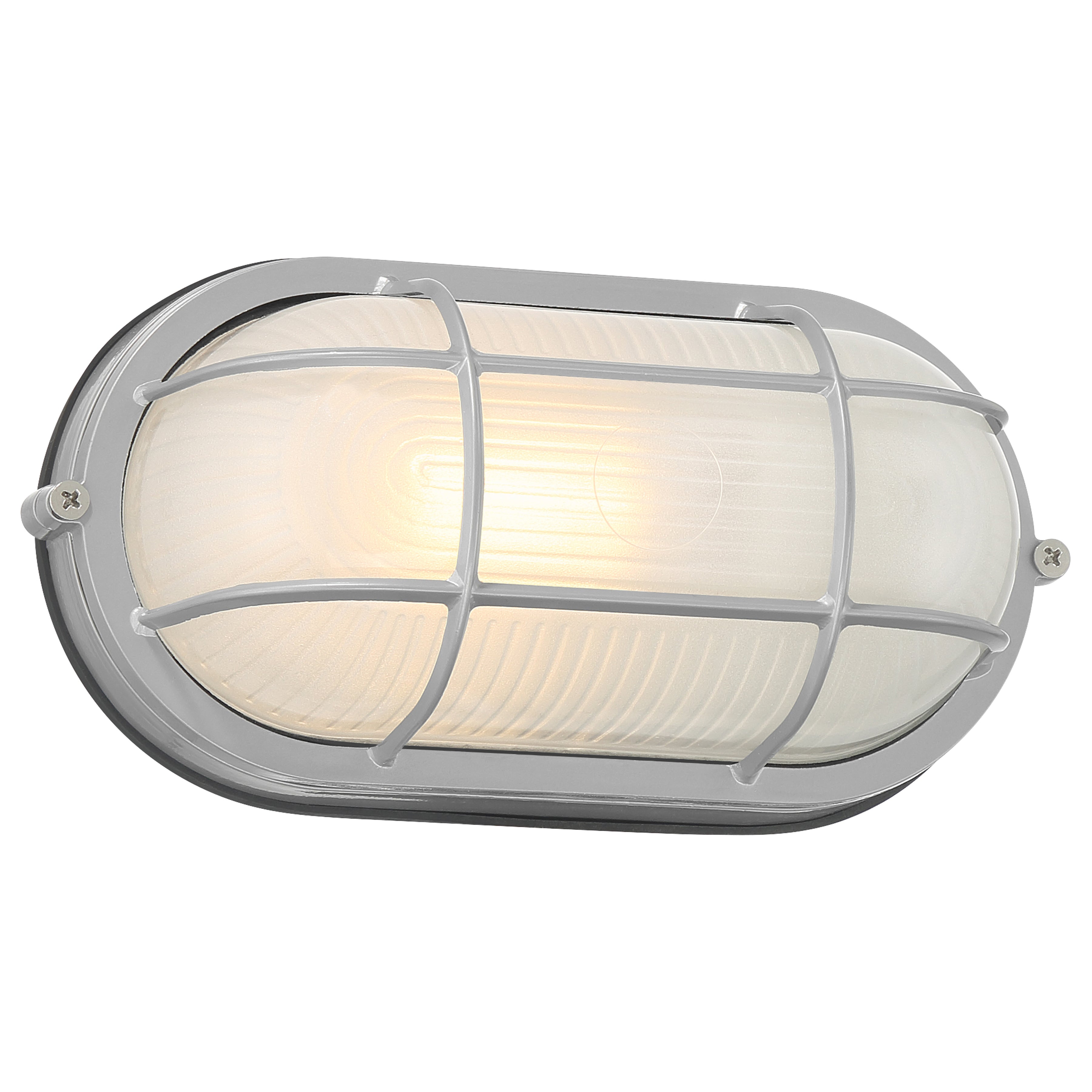 Nauticus Dual Mount 1 Light Outdoor LED Bulkhead, Satin / 8.25"