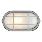 Nauticus Dual Mount 1 Light Outdoor LED Bulkhead, Satin / 8.25"