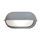 Nauticus 1 Light Outdoor LED Bulkhead, Satin / 8.25"