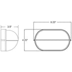 Access Lighting Nauticus 1 Light Outdoor LED Bulkhead, Black / 8.25", image 3