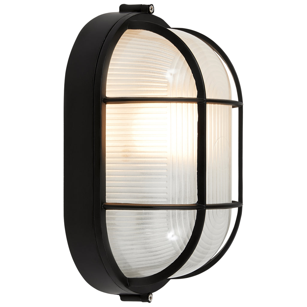Nauticus Dual Mount 1 Light Outdoor Bulkhead, Black / 11" / 100W