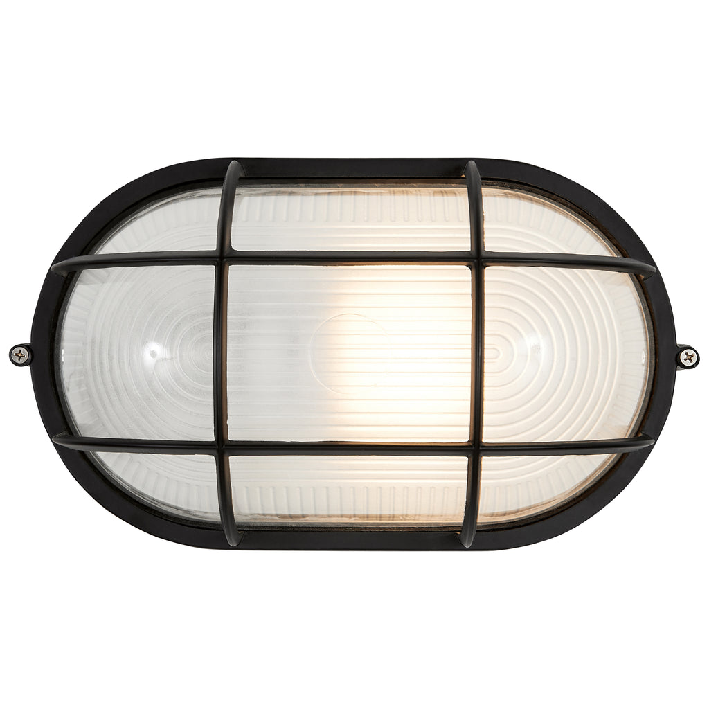 Nauticus Dual Mount 1 Light Outdoor Bulkhead, Black / 11" / 100W