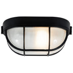 Nauticus Dual Mount 1 Light Outdoor Bulkhead, Black / 11" / 100W
